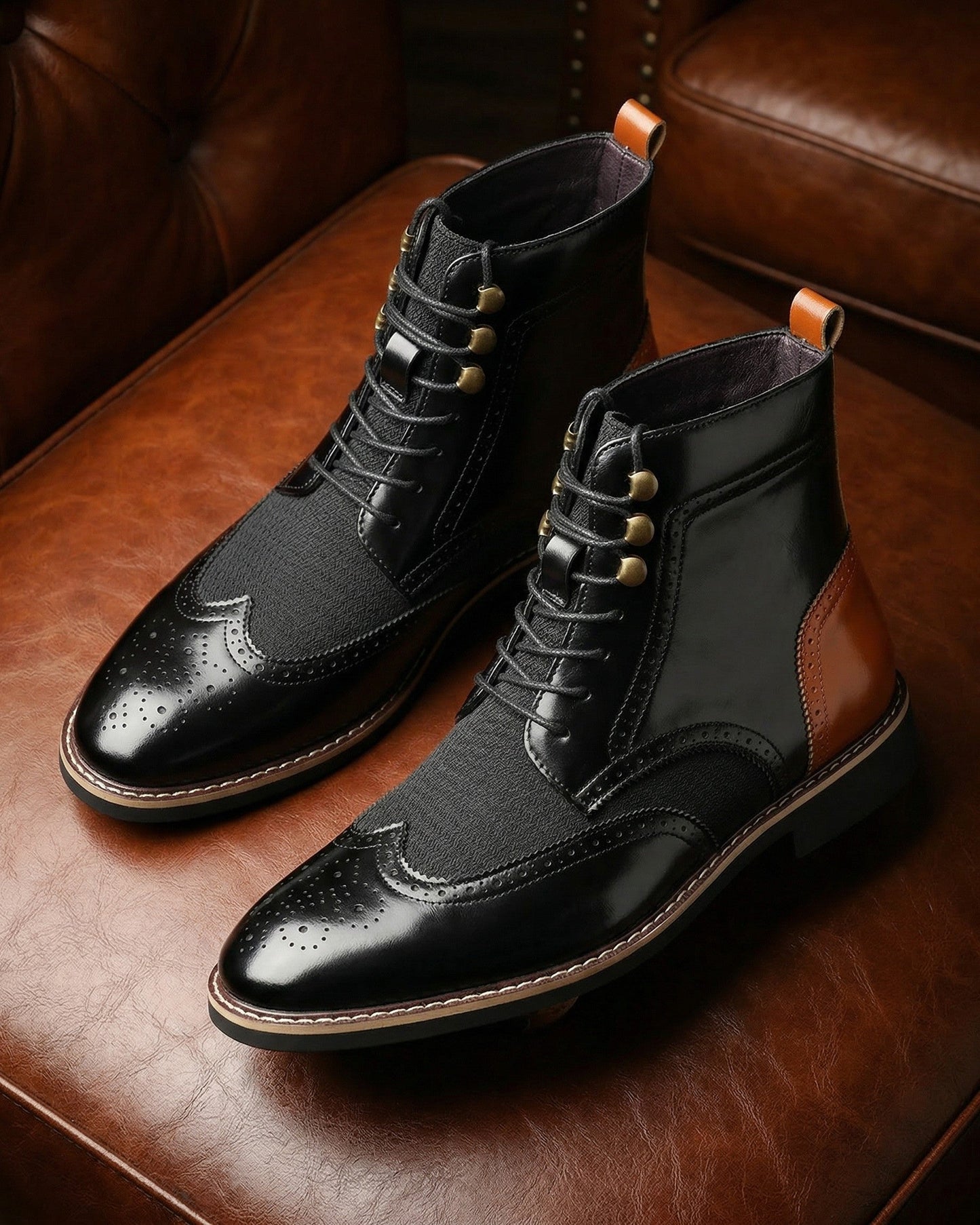 Sandro Leather Lace-Up Boot