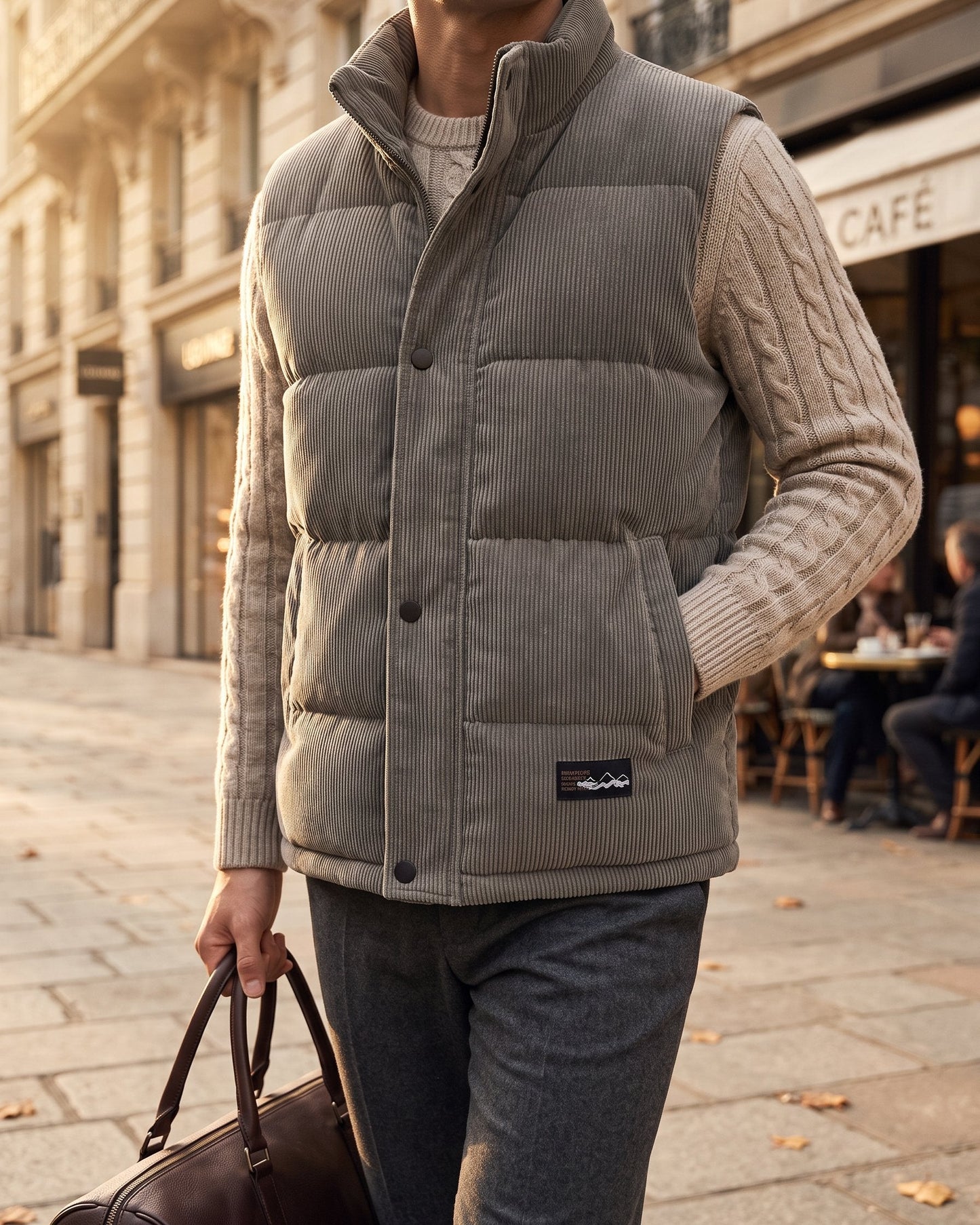 Zeno Corduroy Puffer Vest