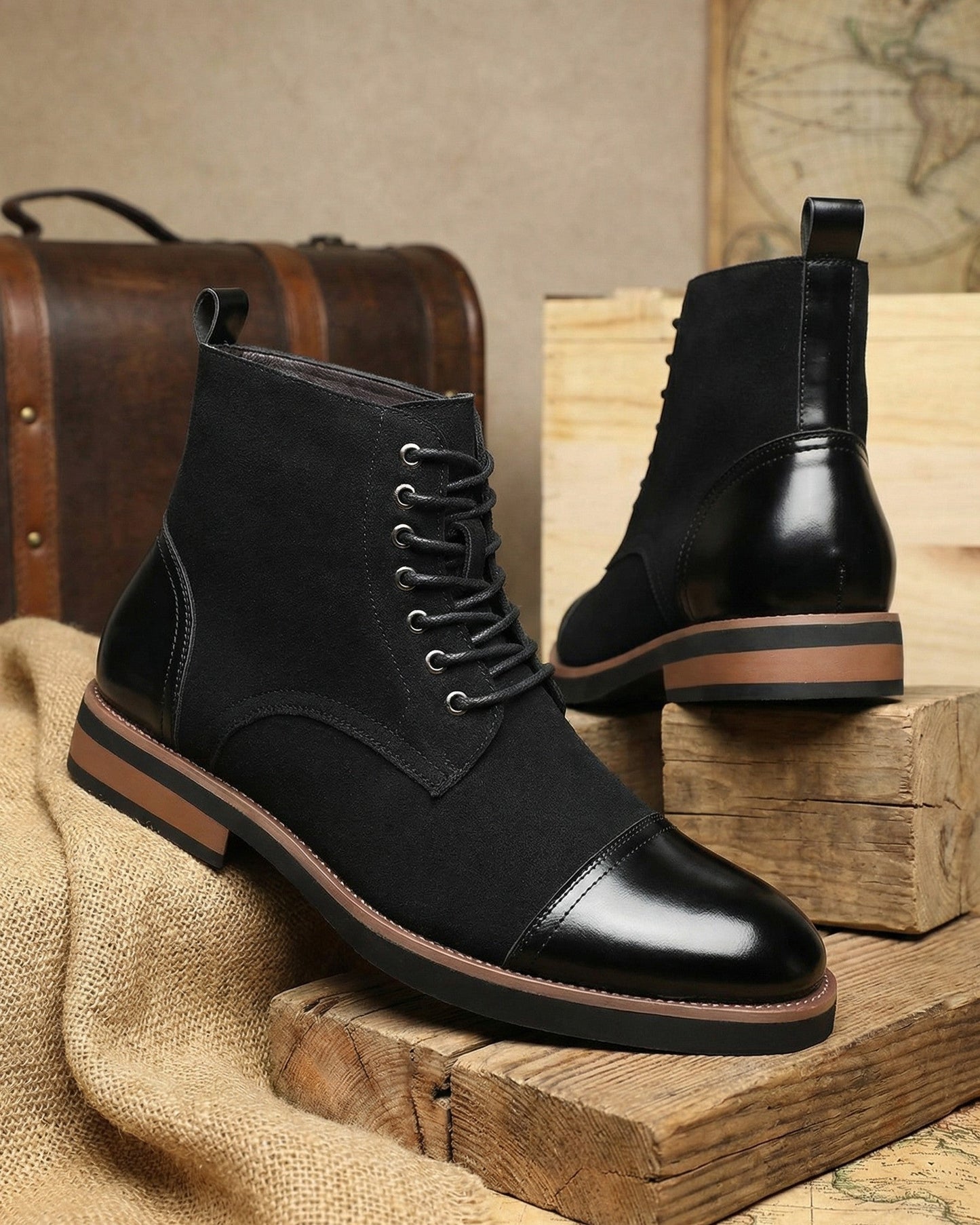 Ettore Suede Cap-Toe Boot