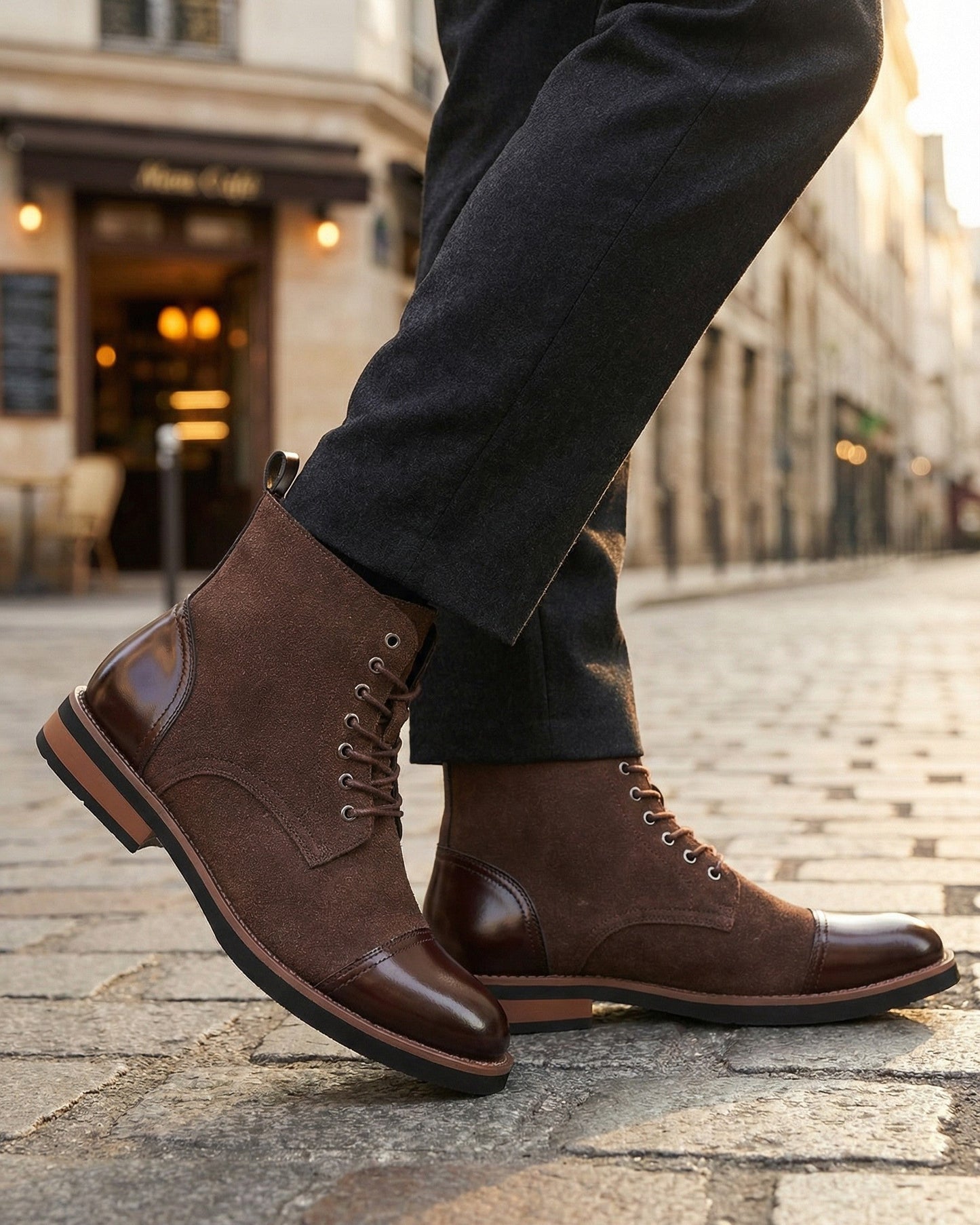 Ettore Suede Cap-Toe Boot