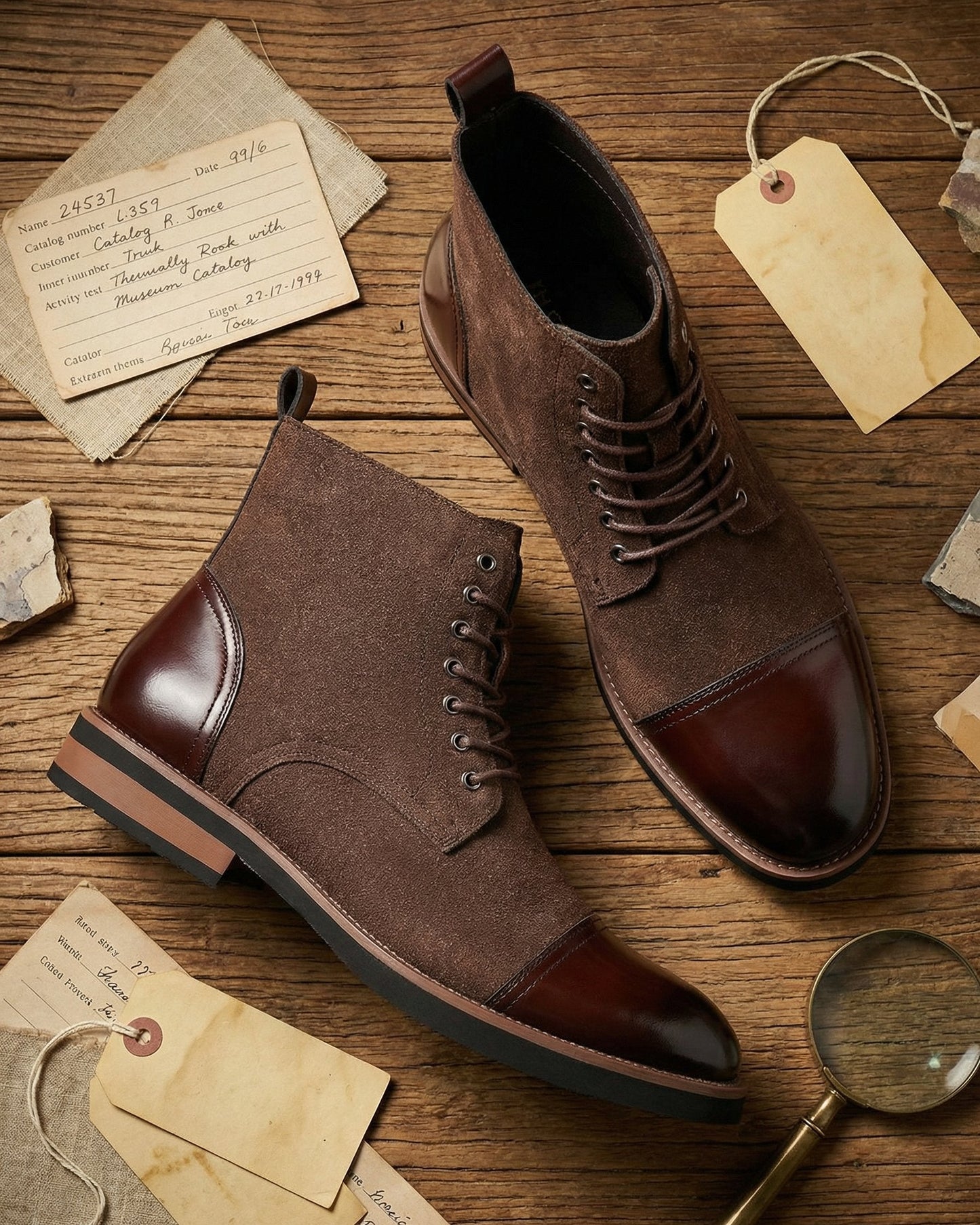 Ettore Suede Cap-Toe Boot