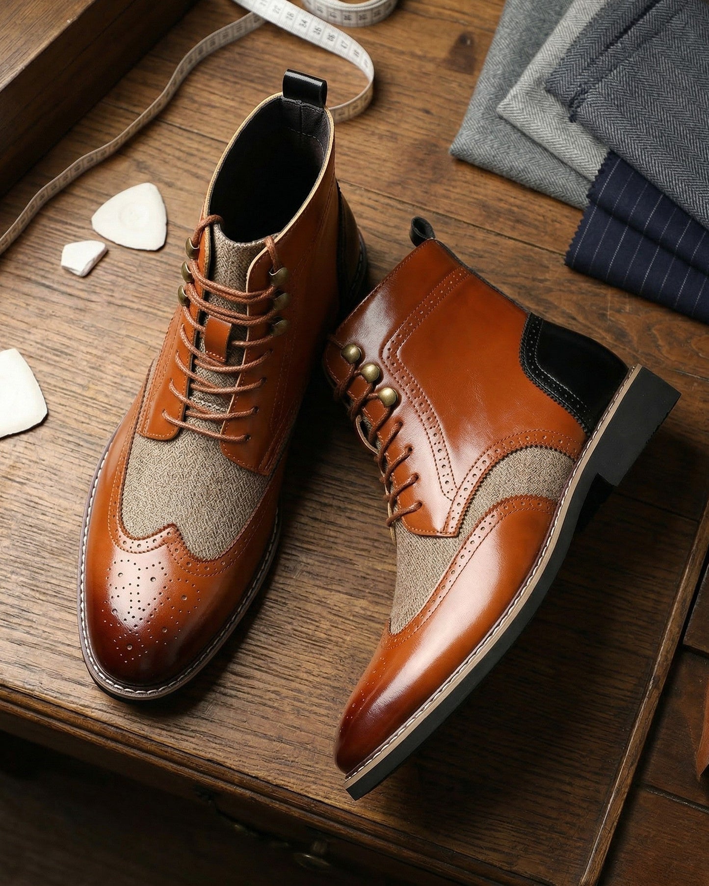 Sandro Leather Lace-Up Boot